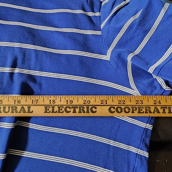 Polo Ralph Lauren Polo Shirt Men's XXL Blue White Stripes Golf 2XL - Picture 4 of 8